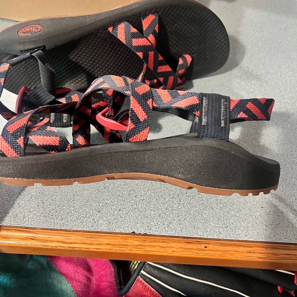 Black and Red Strappy Chacos - Picture 3 of 5